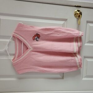 Sanrio My Melody themed pink knitted vest